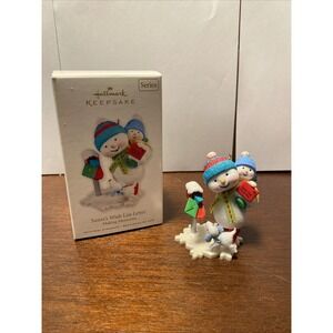 2010 Santa's Wish List Letter Making Memories #3 Hallmark Ornament - Snowman‎